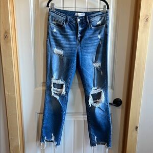Flying Monkey Distressed Blue Jeans